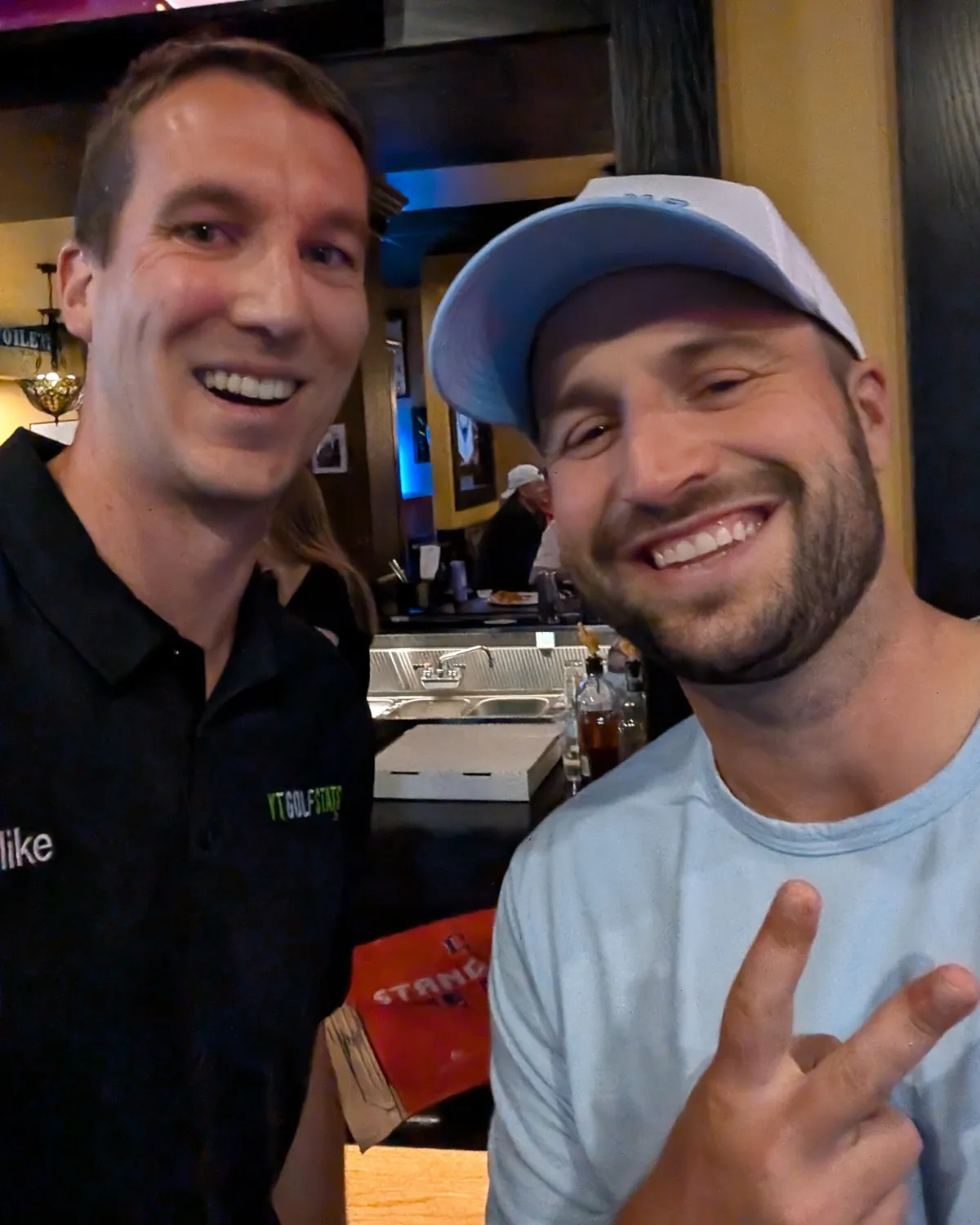 Mike with Bob of Bob Does Sports at Kearney's Public House in Mentor, Ohio